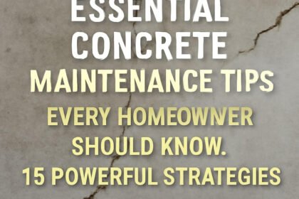 Essential Concrete Maintenance Tips Every Homeowner Should Know