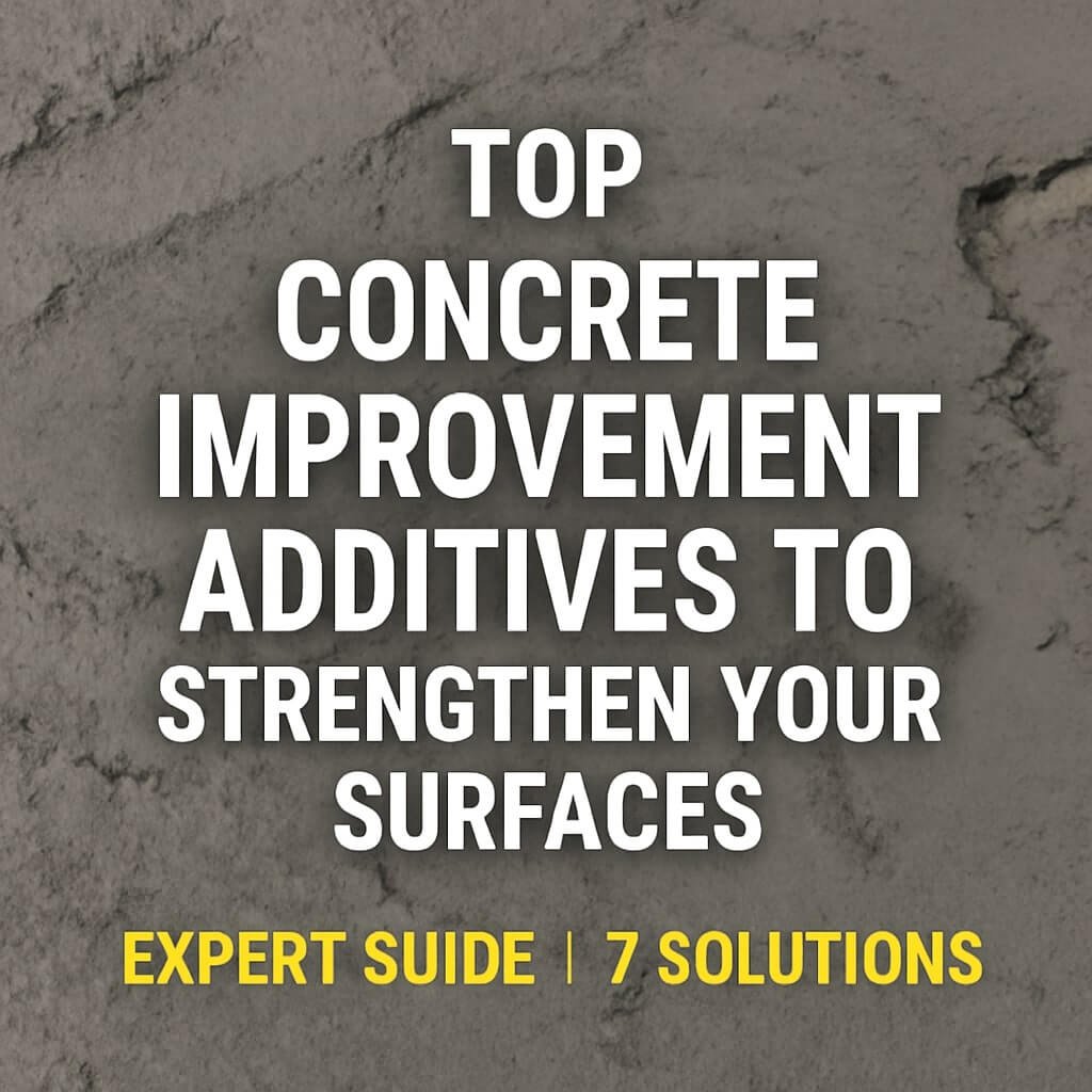 Top Concrete Improvement Additives to Strengthen Your Surfaces